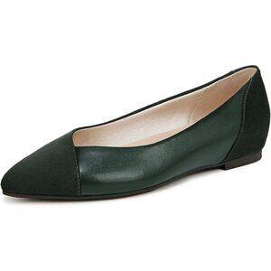 LifeStride Womens Tartan PU and Fabric Closed Pointed Toe Promise Ballet Flat